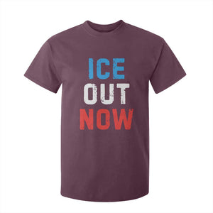 Ice Out T Shirt For Kid Minneapolis Resist ICE Immigration Rights Protest TS14 Maroon Print Your Wear