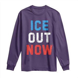 Ice Out Long Sleeve Shirt Minneapolis Resist ICE Immigration Rights Protest TS14 Purple Print Your Wear