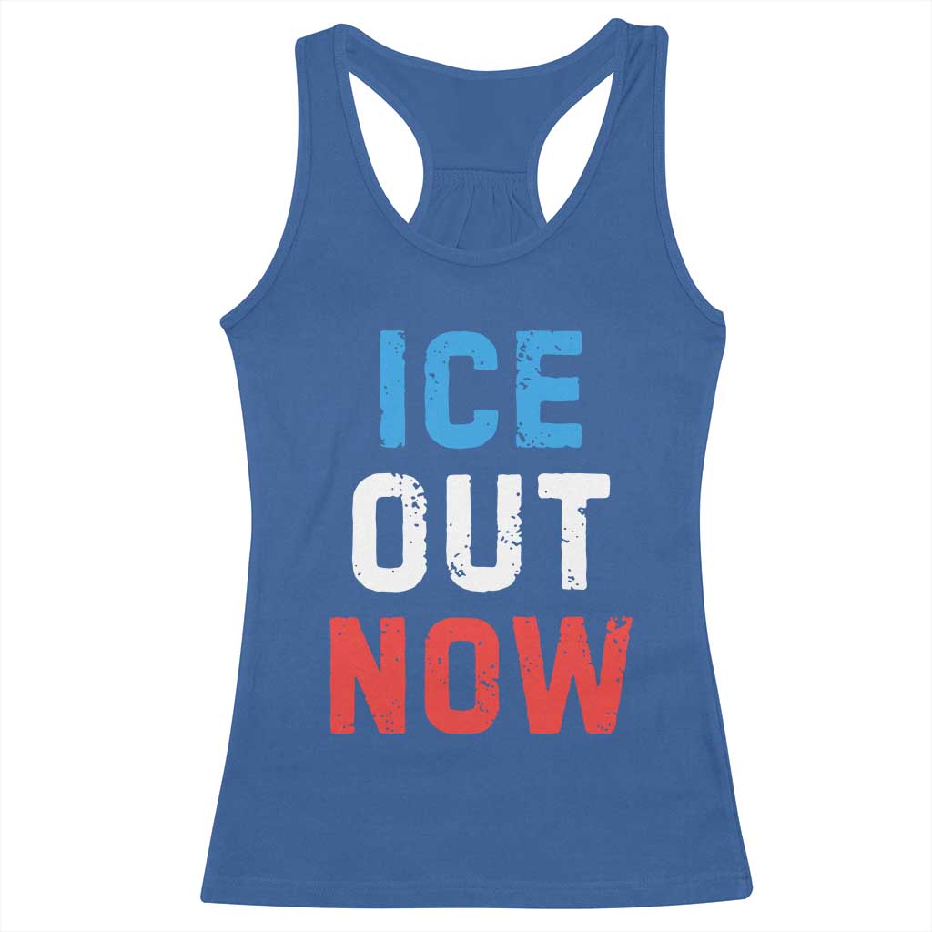 Ice Out Racerback Tank Top Minneapolis Resist ICE Immigration Rights Protest TS14 Royal Blue Print Your Wear