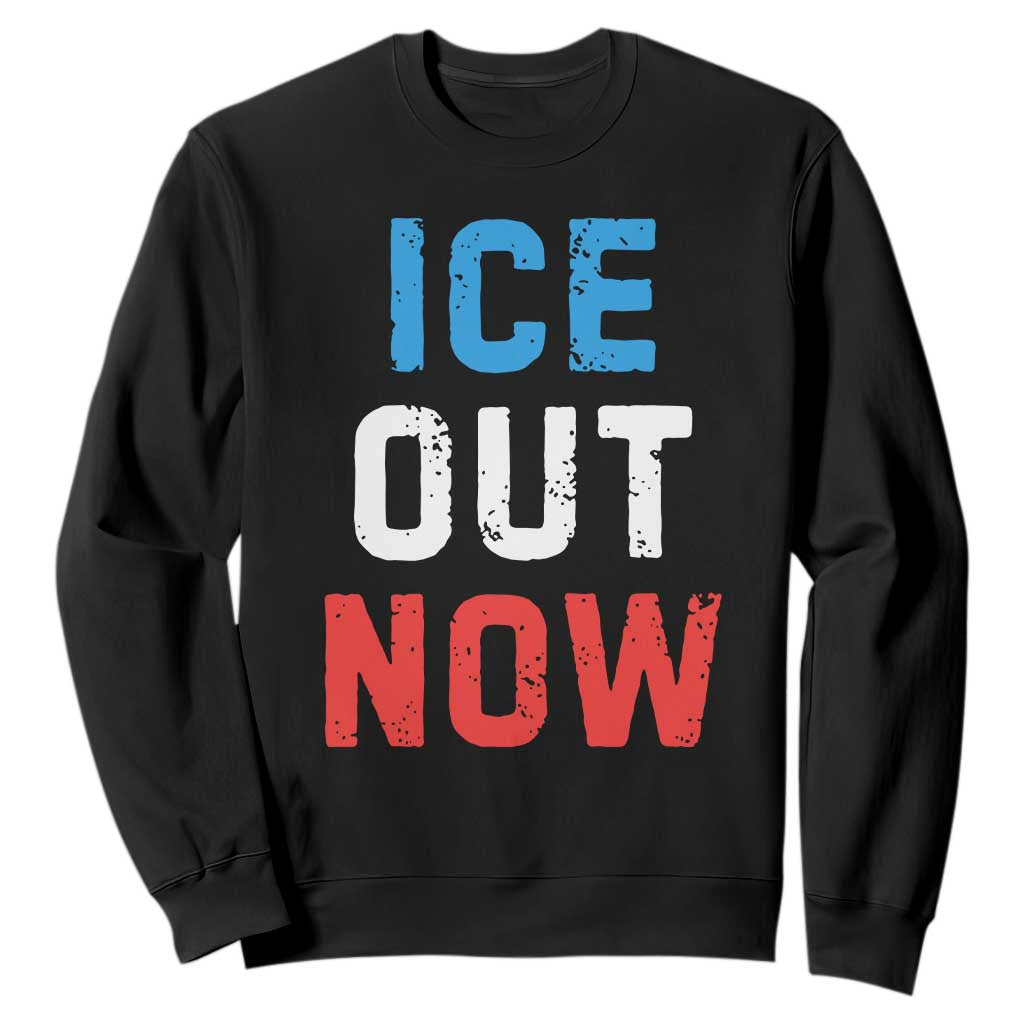 Ice Out Sweatshirt Minneapolis Resist ICE Immigration Rights Protest TS14 Black Print Your Wear