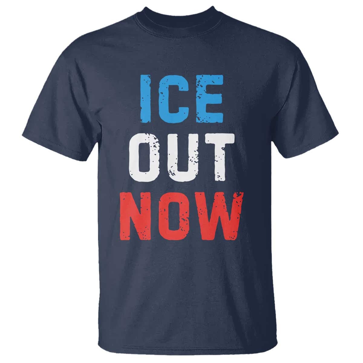 Ice Out T Shirt Minneapolis Resist ICE Immigration Rights Protest TS14 Navy Print Your Wear
