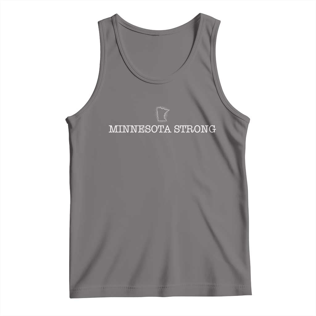 Minnesota Strong Tank Top Minneapolis Resist Anti ICE Immigration Protest TS14 Deep Heather Print Your Wear
