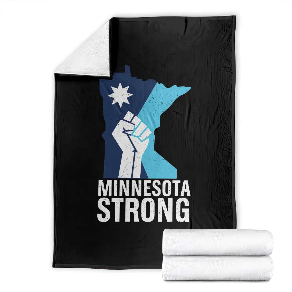 Minnesota Strong Throw Blanket Minneapolis Resist ICE Immigration Human Rights Protest TS14 Black Print Your Wear