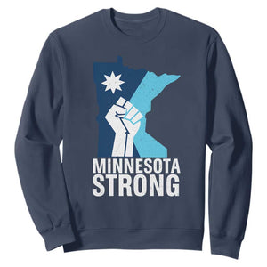 Minnesota Strong Sweatshirt Minneapolis Resist ICE Immigration Human Rights Protest TS14 Navy Print Your Wear
