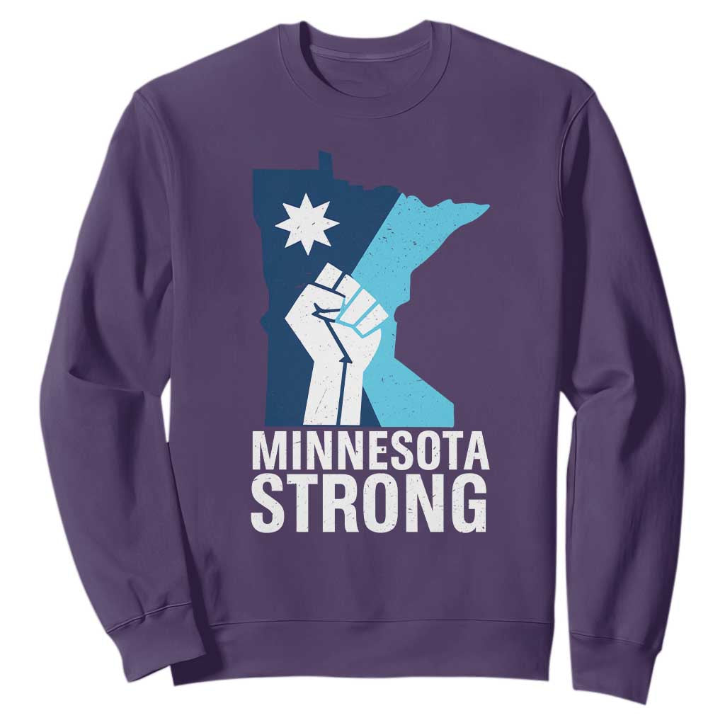 Minnesota Strong Sweatshirt Minneapolis Resist ICE Immigration Human Rights Protest TS14 Purple Print Your Wear