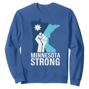 Minnesota Strong Sweatshirt Minneapolis Resist ICE Immigration Human Rights Protest TS14 Royal Blue Print Your Wear