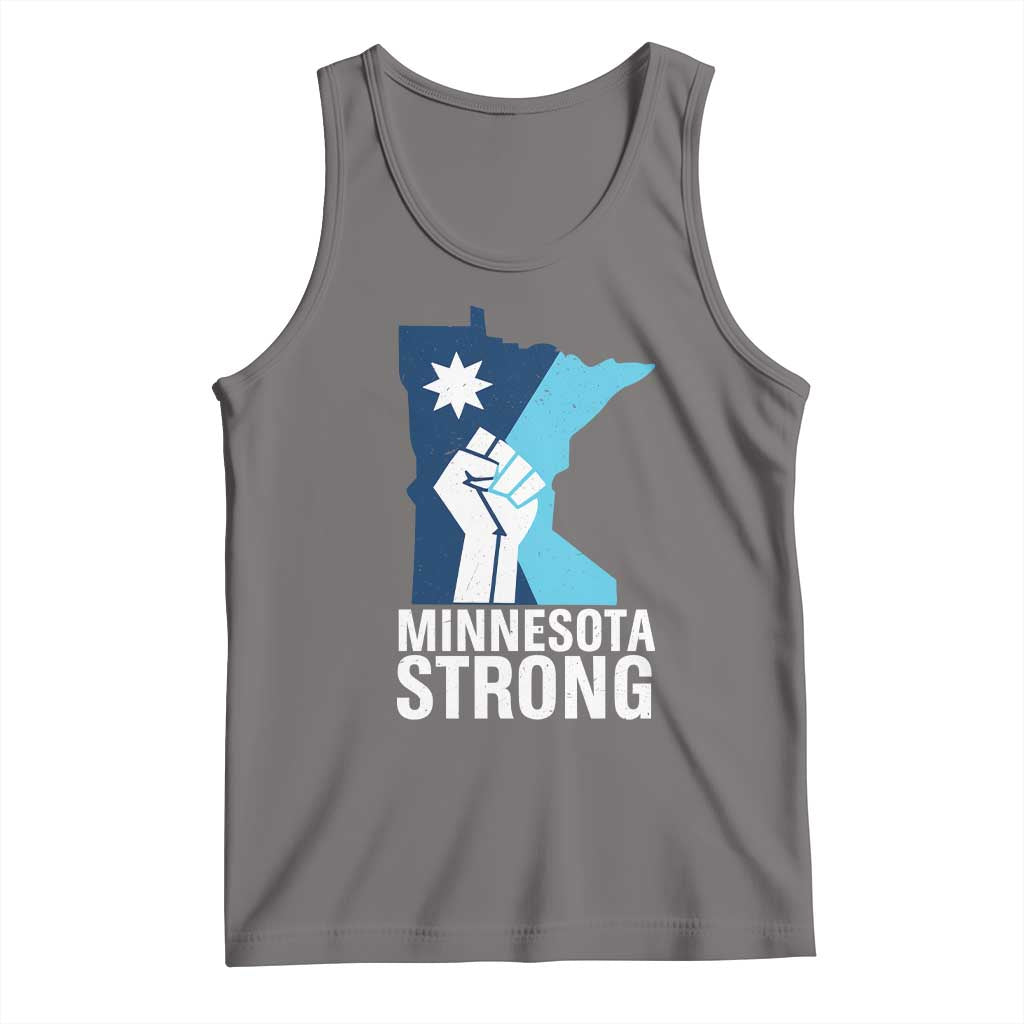 Minnesota Strong Tank Top Minneapolis Resist ICE Immigration Human Rights Protest TS14 Deep Heather Print Your Wear