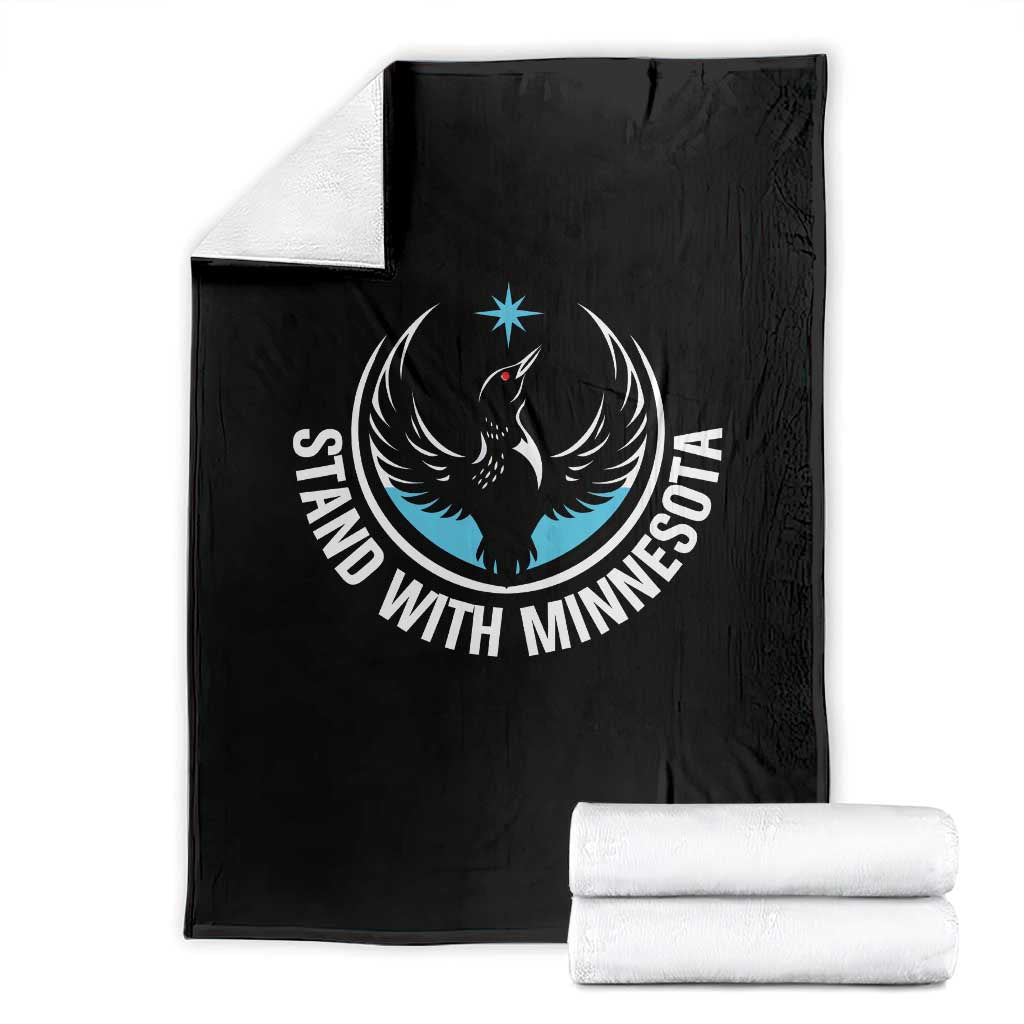 Minnesota Strong Throw Blanket Stand With Minnesota Anti ICE Immigration Rights Protest TS14 Black Print Your Wear