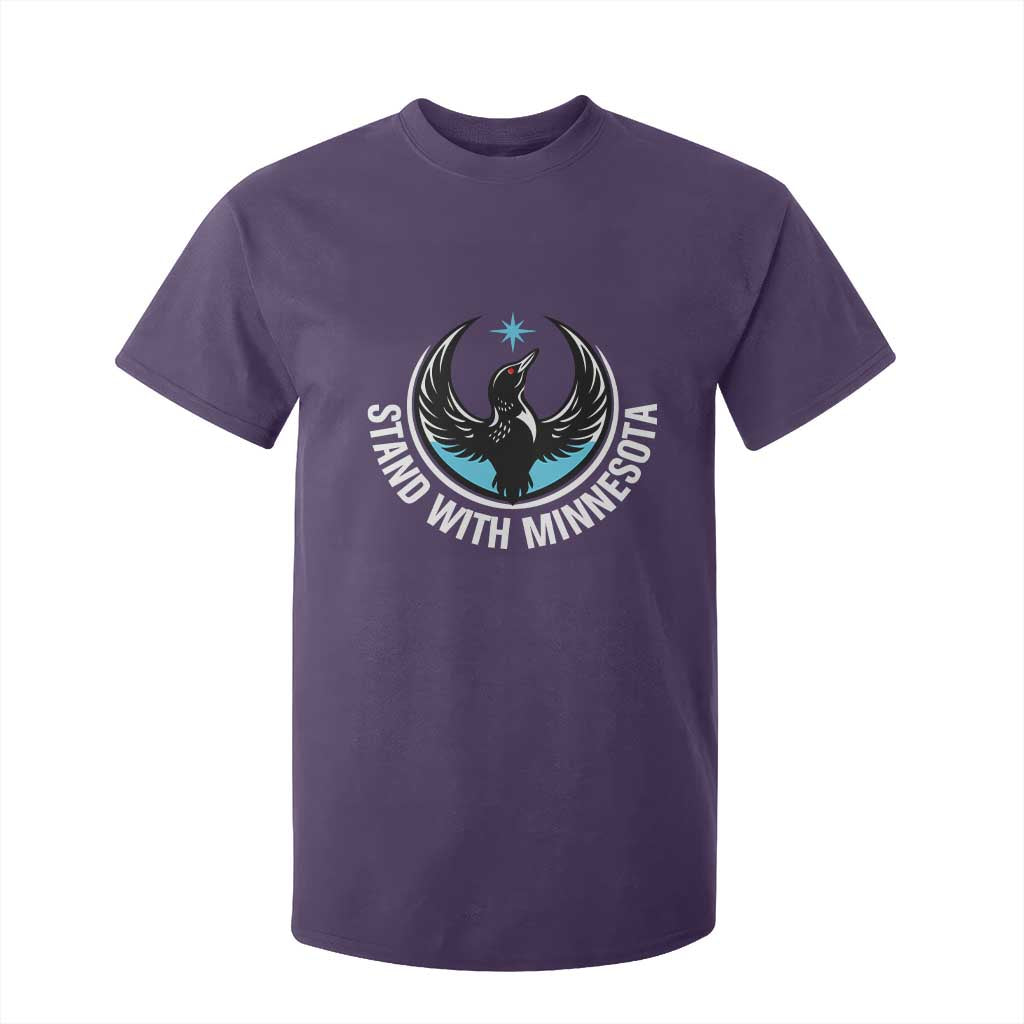 Minnesota Strong T Shirt For Kid Stand With Minnesota Anti ICE Immigration Rights Protest TS14 Purple Print Your Wear
