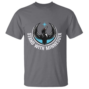 Minnesota Strong T Shirt Stand With Minnesota Anti ICE Immigration Rights Protest TS14 Charcoal Print Your Wear