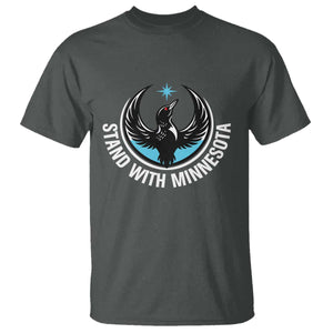 Minnesota Strong T Shirt Stand With Minnesota Anti ICE Immigration Rights Protest TS14 Dark Heather Print Your Wear