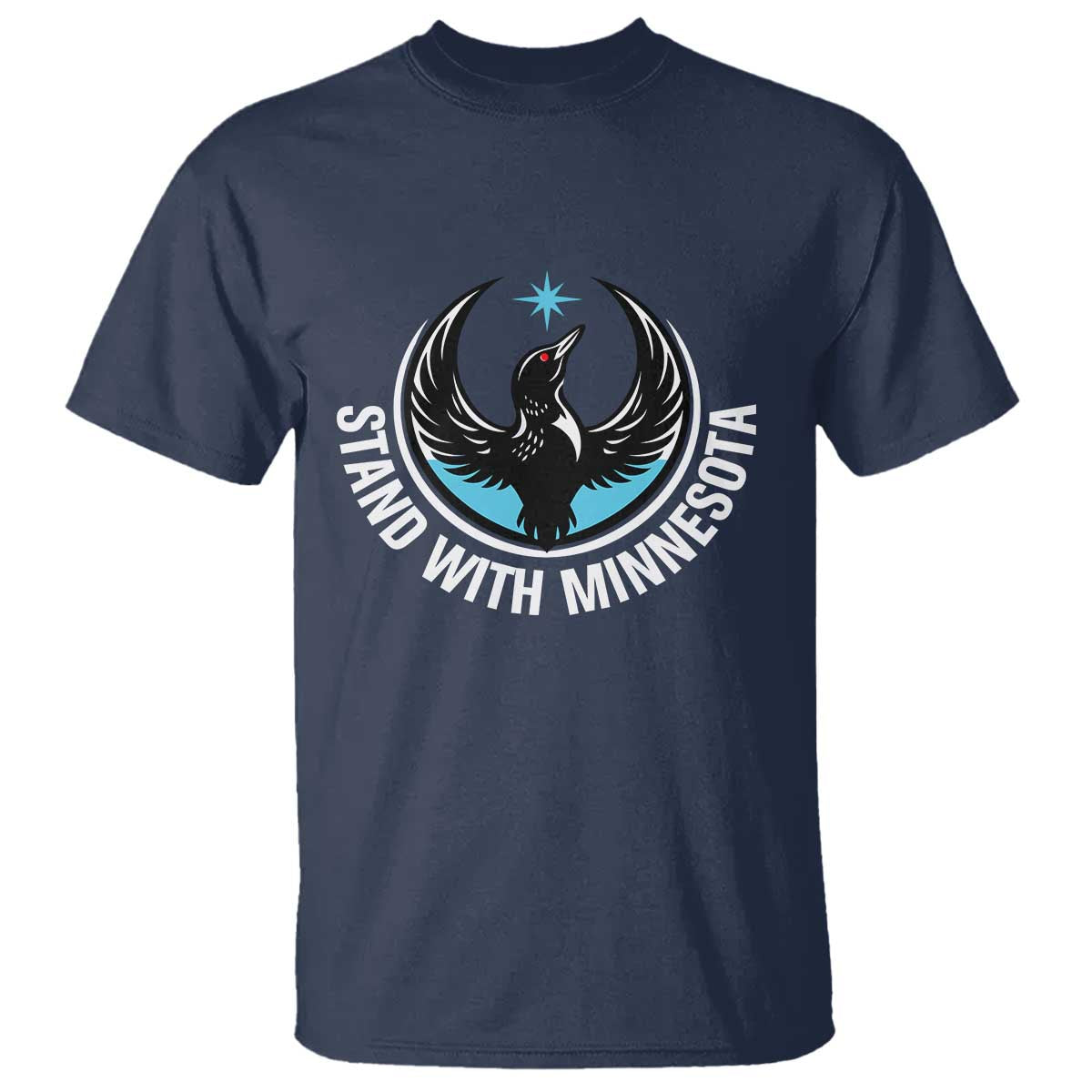 Minnesota Strong T Shirt Stand With Minnesota Anti ICE Immigration Rights Protest TS14 Navy Print Your Wear