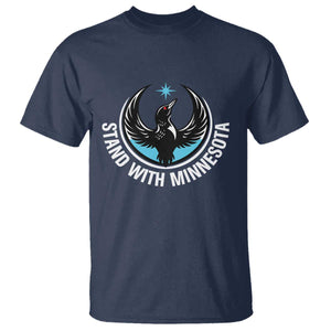 Minnesota Strong T Shirt Stand With Minnesota Anti ICE Immigration Rights Protest TS14 Navy Print Your Wear