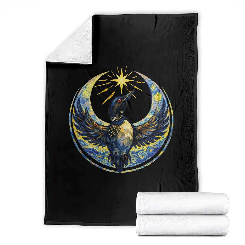 Minnesota Strong Throw Blanket Minneapolis Loon Starry Night Van Gogh TS14 Black Print Your Wear