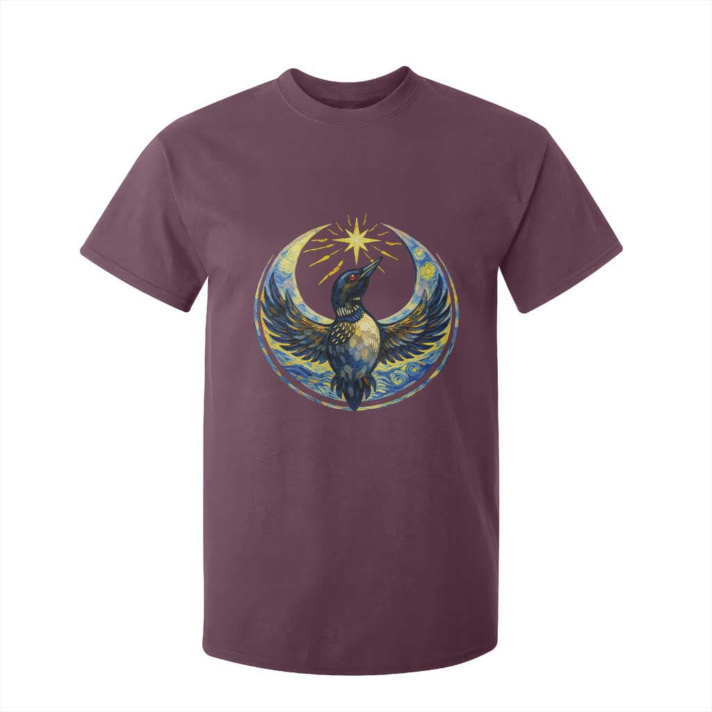 Minnesota Strong T Shirt For Kid Minneapolis Loon Starry Night Van Gogh TS14 Maroon Print Your Wear