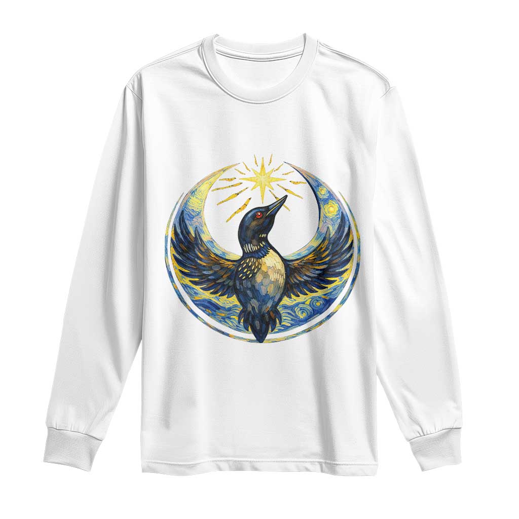 Minnesota Strong Long Sleeve Shirt Minneapolis Loon Starry Night Van Gogh TS14 White Print Your Wear