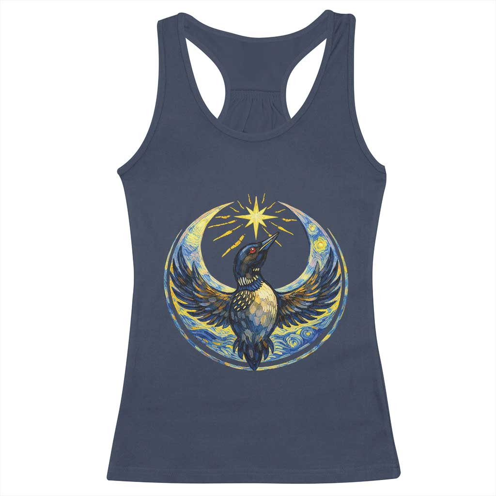 Minnesota Strong Racerback Tank Top Minneapolis Loon Starry Night Van Gogh TS14 Navy Print Your Wear