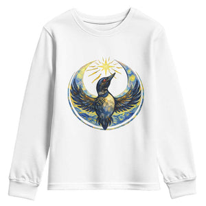Minnesota Strong Youth Sweatshirt Minneapolis Loon Starry Night Van Gogh TS14 White Print Your Wear