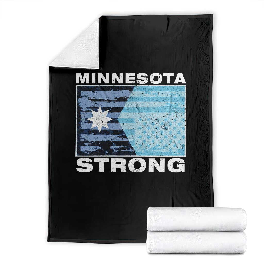 Minnesota Strong Throw Blanket MN State Flag Political Protest MN Resistance Abolish ICE TS14 Black Print Your Wear