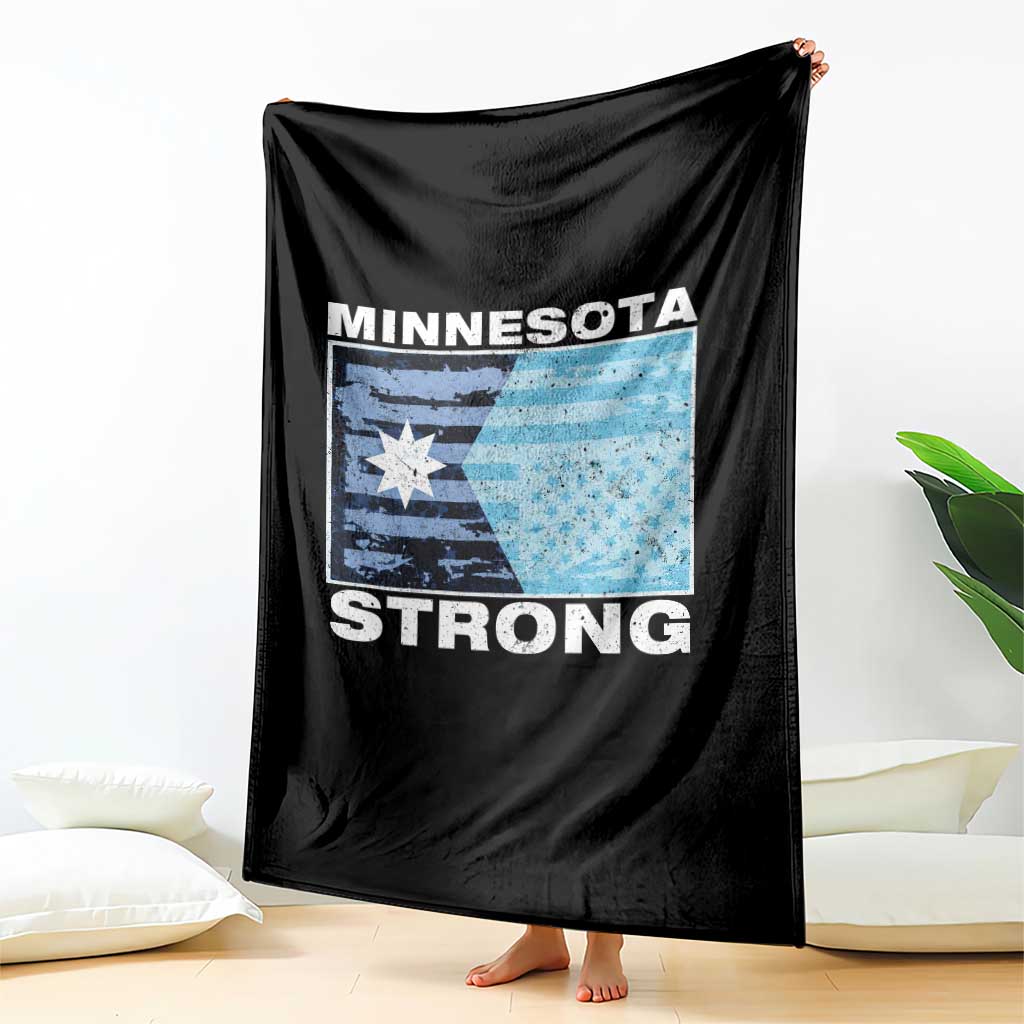 Minnesota Strong Throw Blanket MN State Flag Political Protest MN Resistance Abolish ICE TS14 Print Your Wear