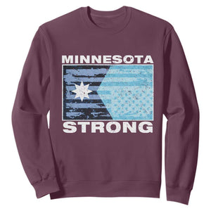Minnesota Strong Sweatshirt MN State Flag Political Protest MN Resistance Abolish ICE TS14 Maroon Print Your Wear