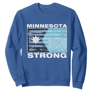 Minnesota Strong Sweatshirt MN State Flag Political Protest MN Resistance Abolish ICE TS14 Royal Blue Print Your Wear