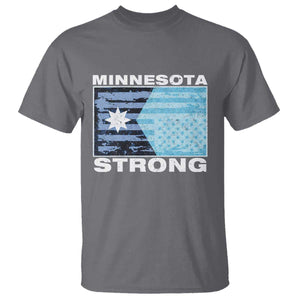 Minnesota Strong T Shirt MN State Flag Political Protest MN Resistance Abolish ICE TS14 Charcoal Print Your Wear