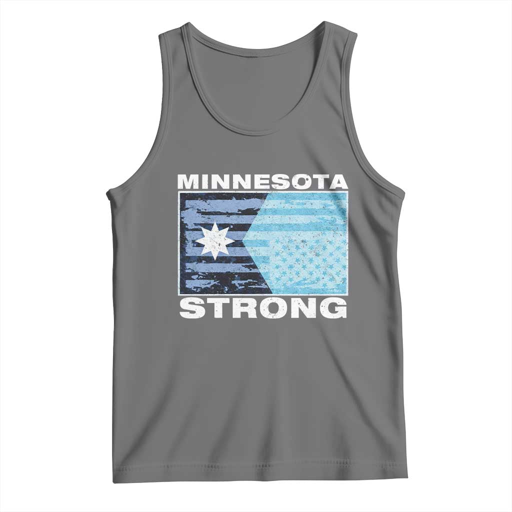 Minnesota Strong Tank Top MN State Flag Political Protest MN Resistance Abolish ICE TS14 Black Heather Print Your Wear