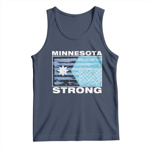 Minnesota Strong Tank Top MN State Flag Political Protest MN Resistance Abolish ICE TS14 Navy Print Your Wear