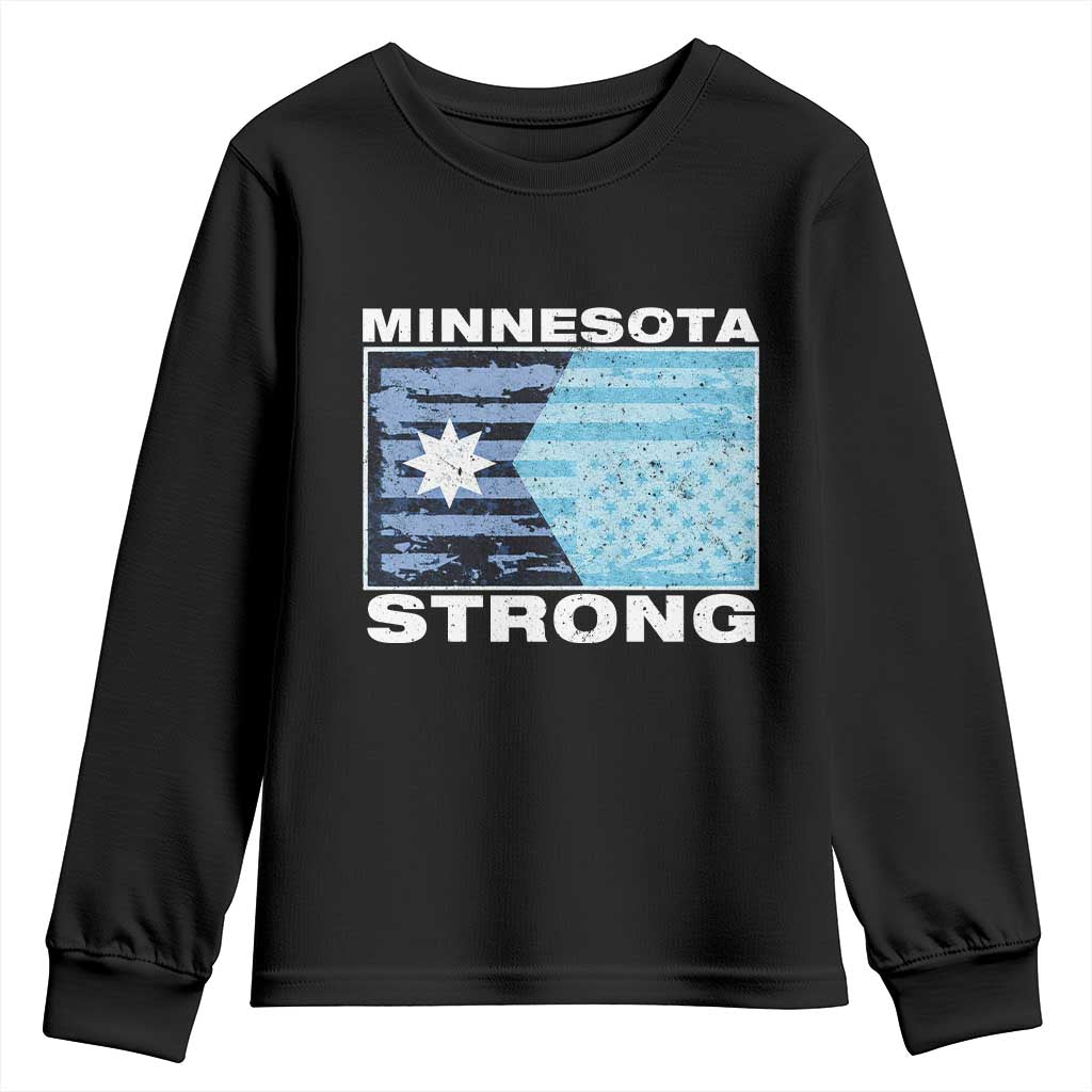Minnesota Strong Youth Sweatshirt MN State Flag Political Protest MN Resistance Abolish ICE TS14 Black Print Your Wear
