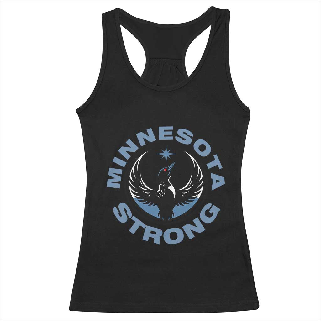 Minnesota Strong Racerback Tank Top MN State Bird Loon Resistance Political Protest TS14 Black Print Your Wear
