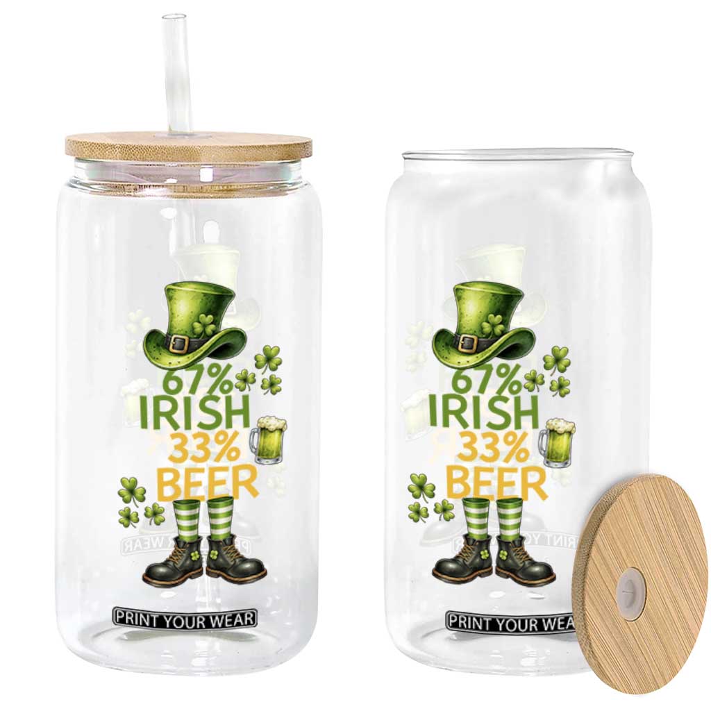 67 Irish 33 Beer Glass Can Funny Six Seven Leprechaun Drinking Beer Lover TS14 Print Your Wear