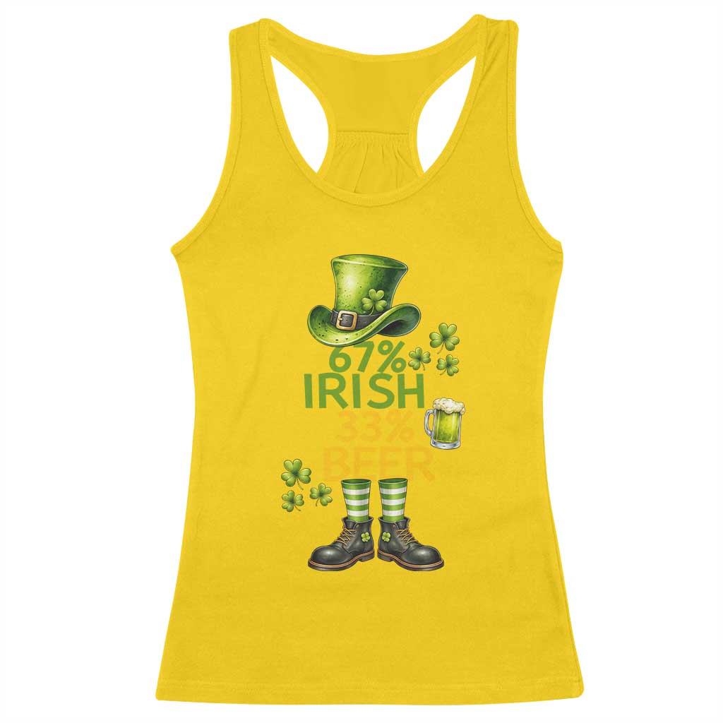 67 Irish 33 Beer Racerback Tank Top Funny Six Seven Leprechaun Drinking Beer Lover TS14 Daisy Print Your Wear