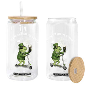 Funny Frog St Patricks Day Meme Glass Can Vitamin G Irish Beer TS14 Print Your Wear