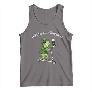 Funny Frog St Patricks Day Meme Tank Top Vitamin G Irish Beer TS14 Deep Heather Print Your Wear
