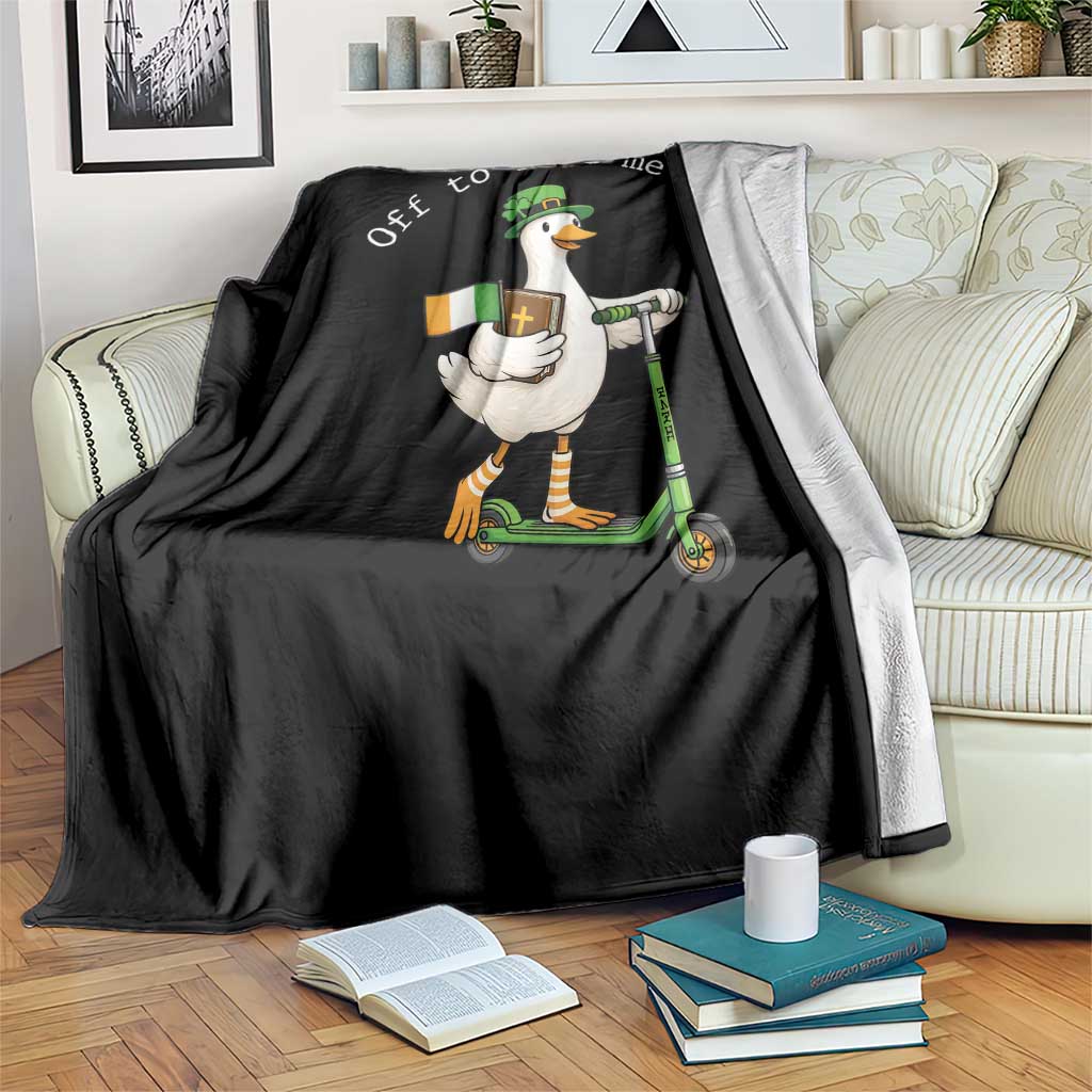 Funny Goose Christian St Patricks Day Throw Blanket Off To Find Me Lucky TS14 Print Your Wear