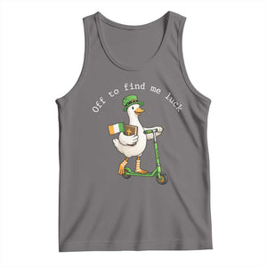 Funny Goose Christian St Patricks Day Tank Top Off To Find Me Lucky TS14 Deep Heather Print Your Wear