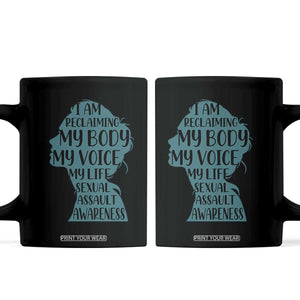 Sexual Assault Awareness Coffee Mug Women Support Survivors TS14 Black Print Your Wear