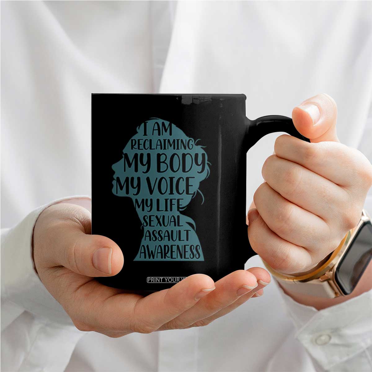 Sexual Assault Awareness Coffee Mug Women Support Survivors TS14 Print Your Wear