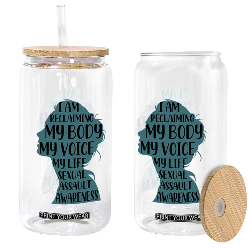 Sexual Assault Awareness Glass Can Women Support Survivors TS14 Print Your Wear