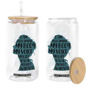 Sexual Assault Awareness Glass Can Women Support Survivors TS14 Print Your Wear