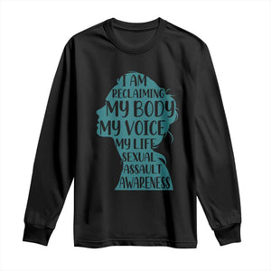 Sexual Assault Awareness Long Sleeve Shirt Women Support Survivors TS14 Black Print Your Wear