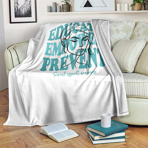Sexual Assault Awareness Prevention Throw Blanket Educate Empower Prevent Women's Right TS14 Print Your Wear