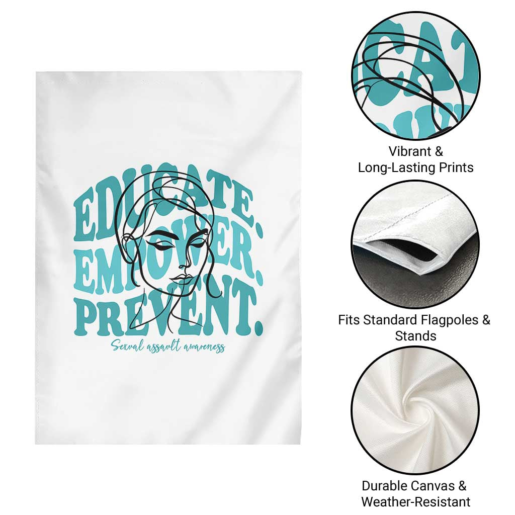 Sexual Assault Awareness Prevention Garden Flag Educate Empower Prevent Women's Right TS14 Print Your Wear