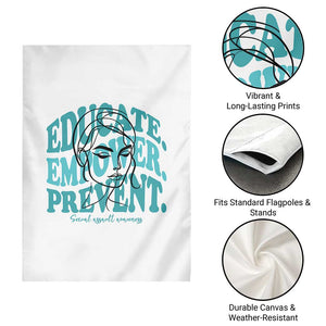 Sexual Assault Awareness Prevention Garden Flag Educate Empower Prevent Women's Right TS14 Print Your Wear