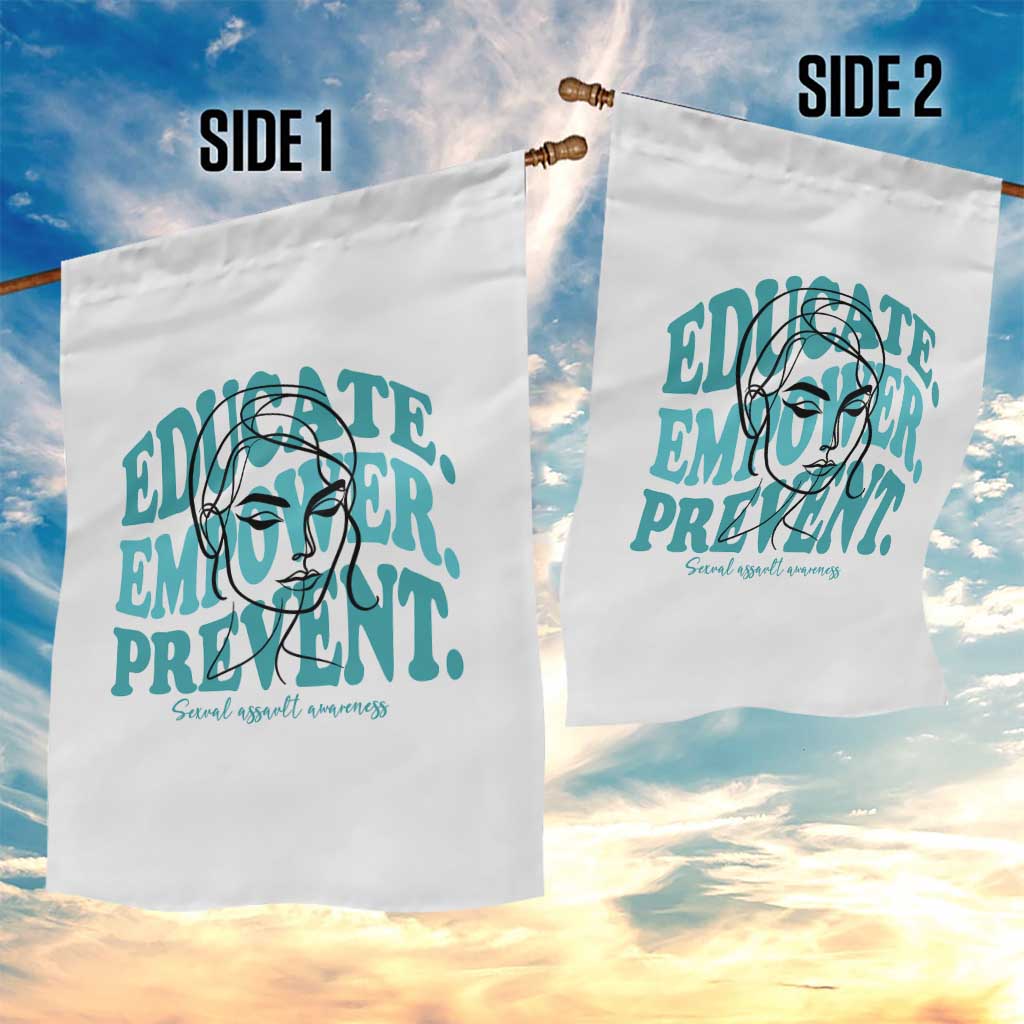 Sexual Assault Awareness Prevention Garden Flag Educate Empower Prevent Women's Right TS14 Print Your Wear