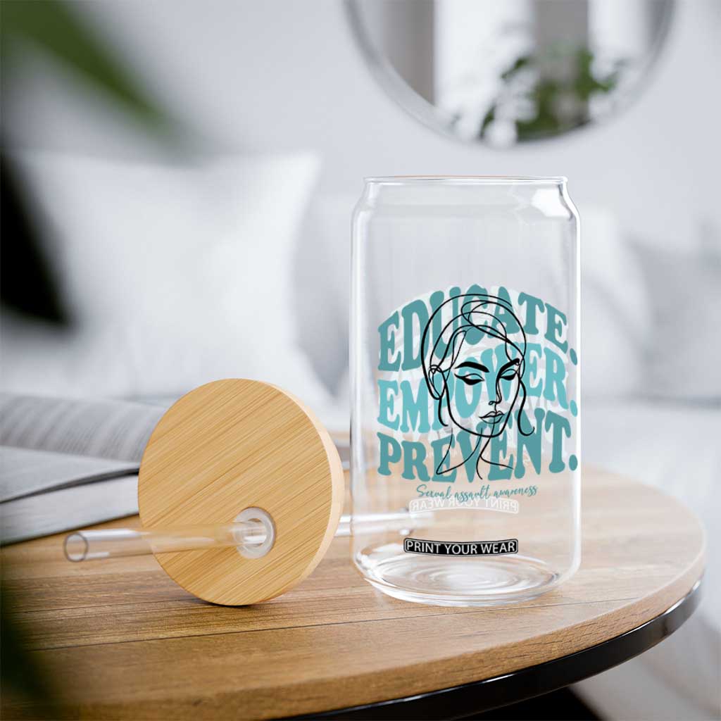Sexual Assault Awareness Prevention Glass Can Educate Empower Prevent Women's Right TS14 Print Your Wear