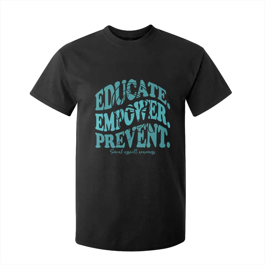 Sexual Assault Awareness Prevention T Shirt For Kid Educate Empower Prevent Women's Right TS14 Black Print Your Wear