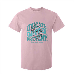Sexual Assault Awareness Prevention T Shirt For Kid Educate Empower Prevent Women's Right TS14 Light Pink Print Your Wear