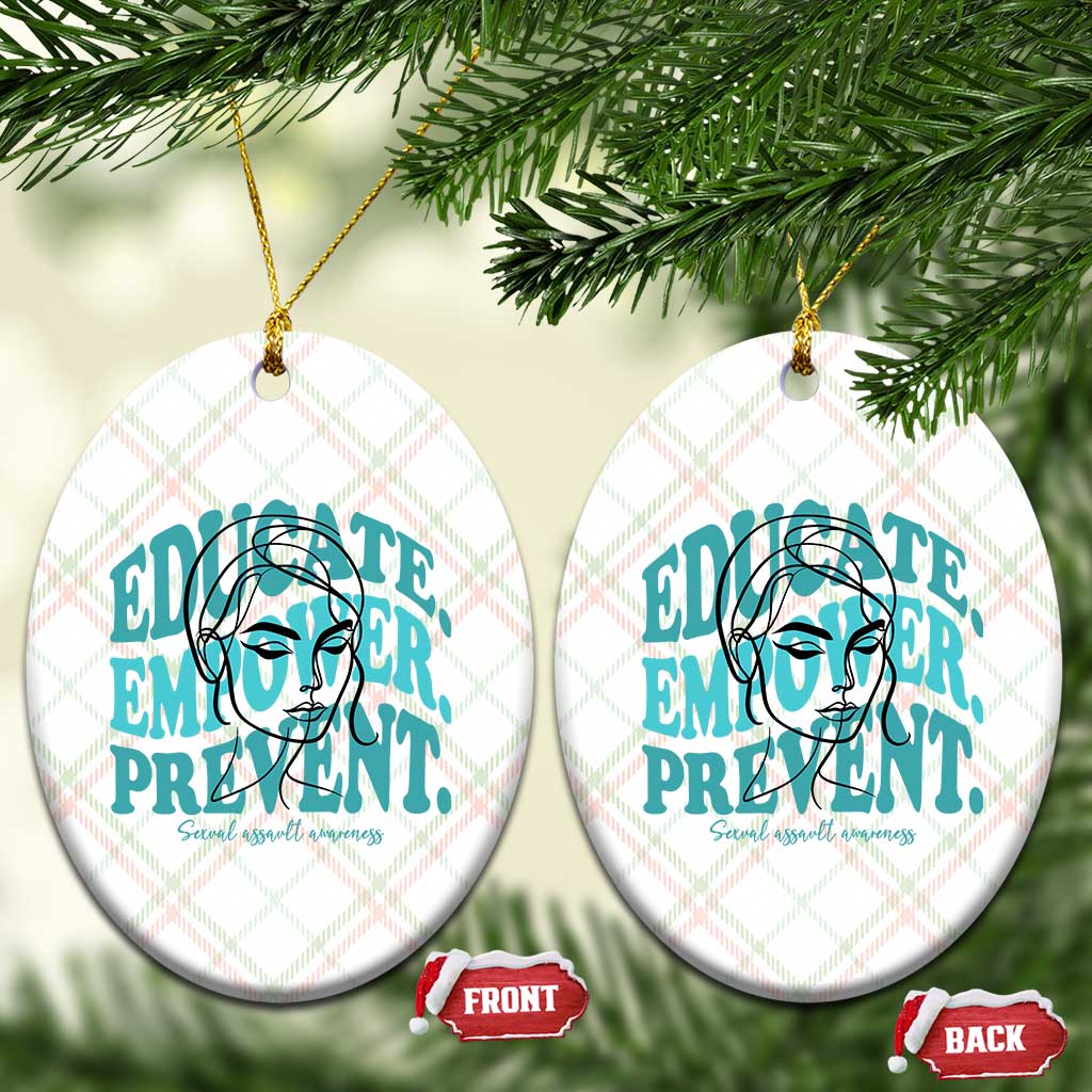 Sexual Assault Awareness Prevention Ceramic Ornament Educate Empower Prevent Women's Right TS14 Print Your Wear